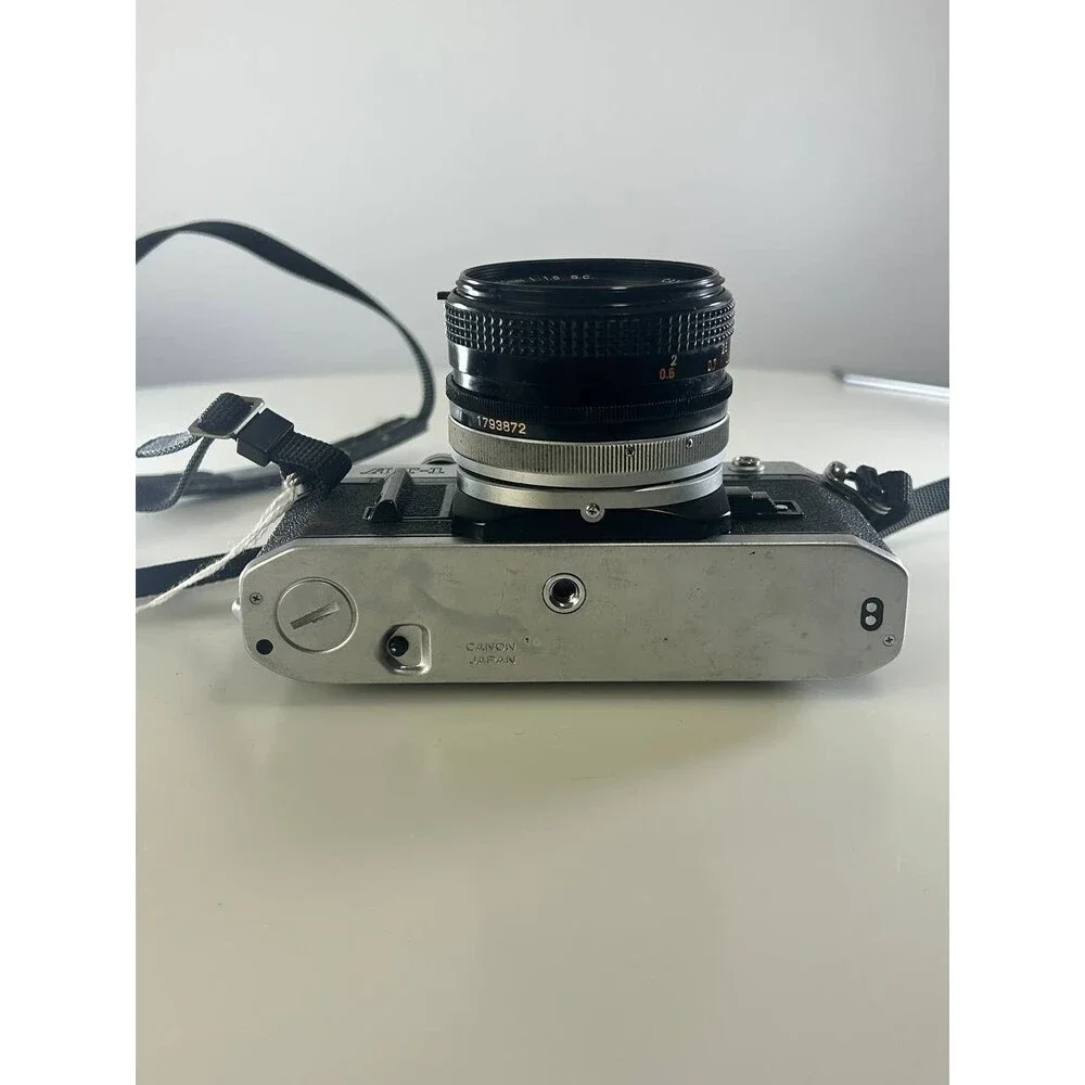 UNTESTED AS-IS Canon AT-1 35mm SLR Camera + Canon FD 50mm f/1.8 S.C. Lens